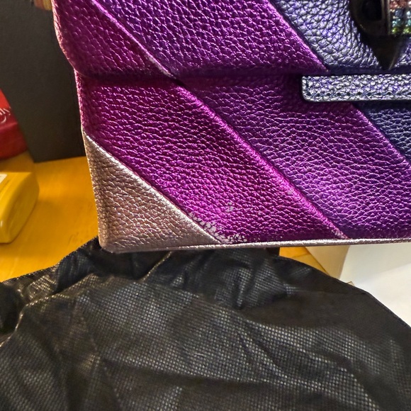 Kurt Geiger multicolor metallic rainbow quilted shoulder bag - Picture 3 of 10